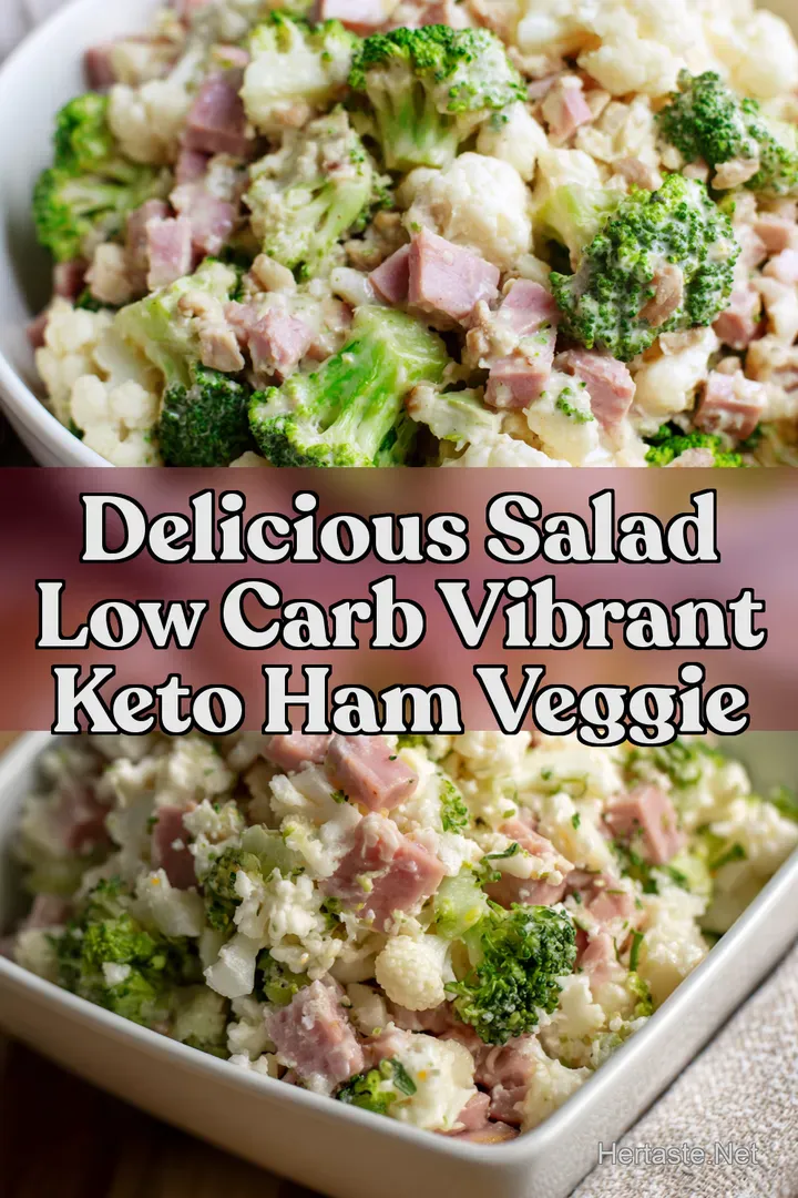 Delicious Salad Low Carb Vibrant Keto Ham Veggie