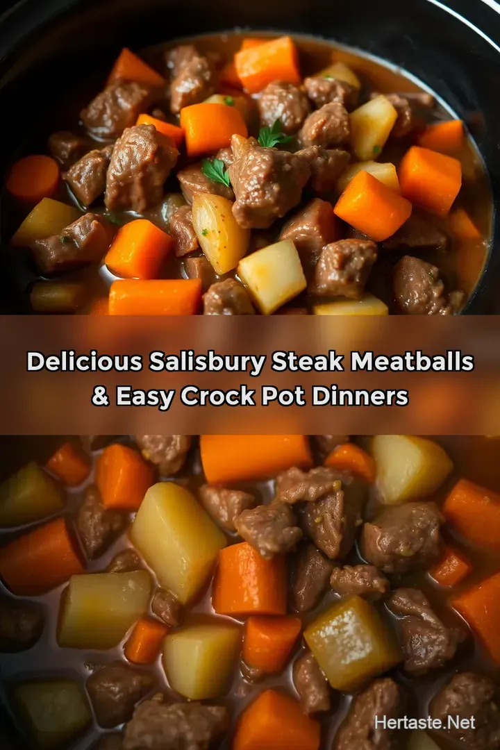 Delicious Salisbury Steak Meatballs & Easy Crock Pot Dinners