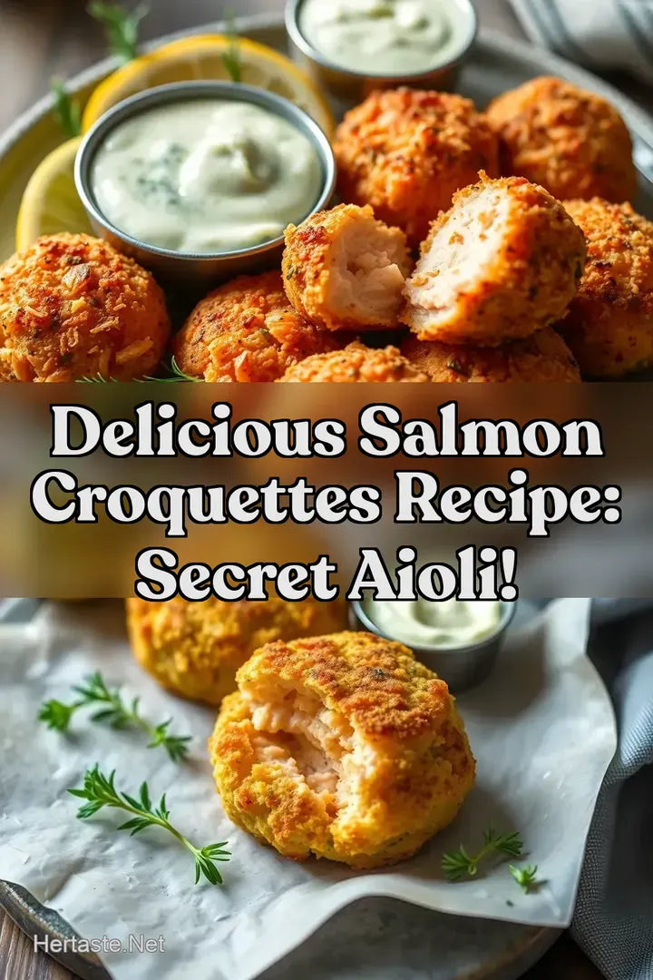 Delicious Salmon Croquettes Recipe: Secret Aioli! : PIN FOR LATER Delicious Salmon Croquettes Recipe: Secret Aioli!