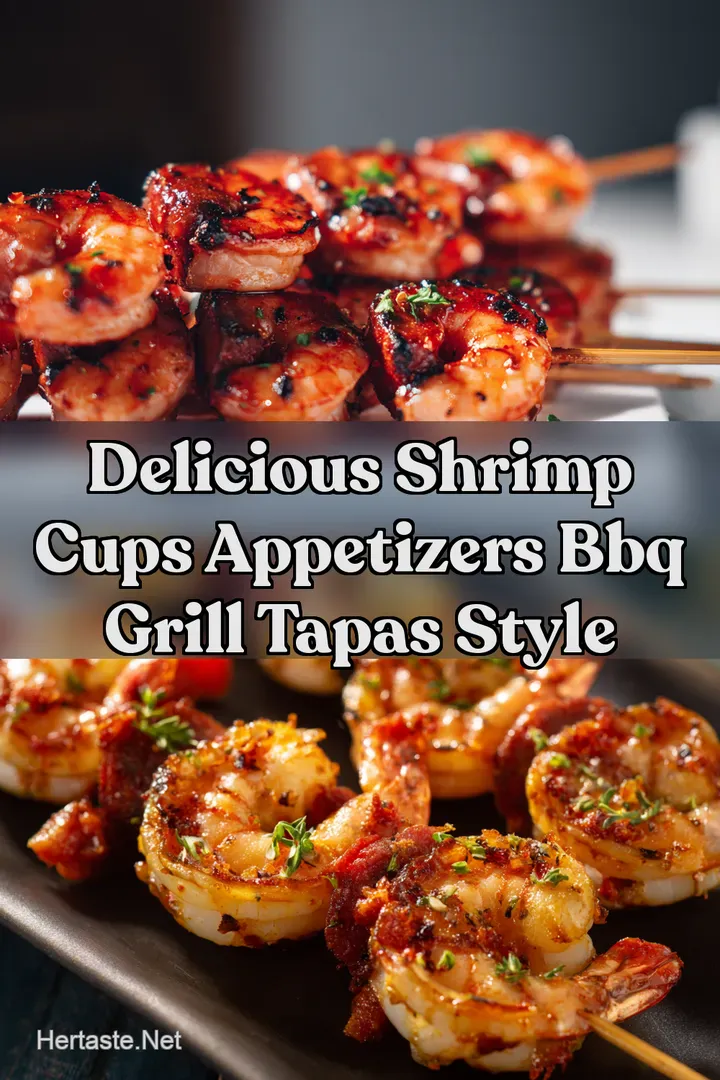 Delicious Shrimp Cups Appetizers BBQ Grill Tapas Style