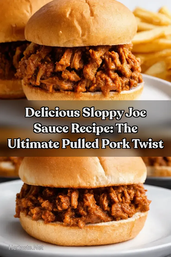 Delicious Sloppy Joe Sauce Recipe: The Ultimate Pulled Pork Twist : PIN FOR LATER Delicious Sloppy Joe Sauce Recipe: The Ultimate Pulled Pork Twist
