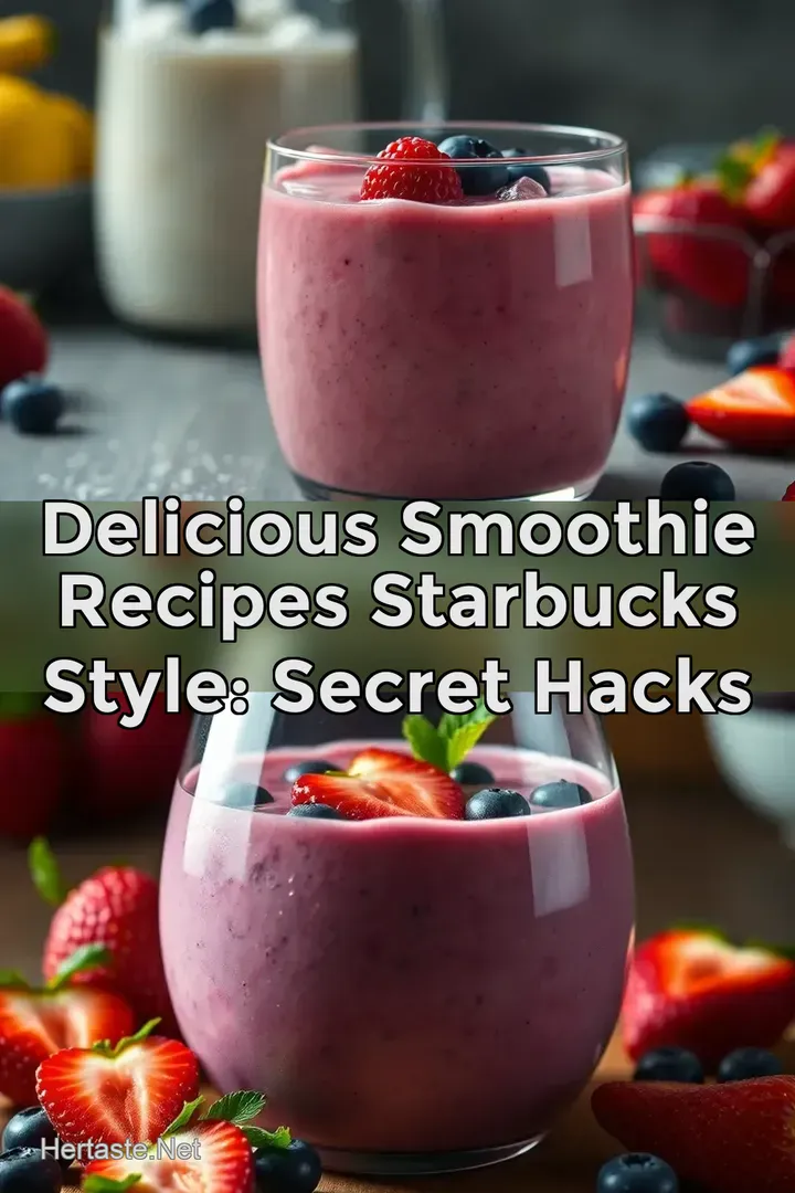 Delicious Smoothie Recipes Starbucks Style: Secret Hacks