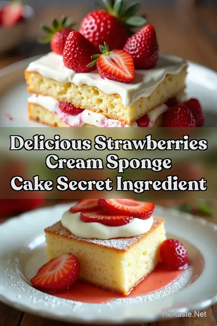 Delicious Strawberries Cream Sponge Cake Secret Ingredient