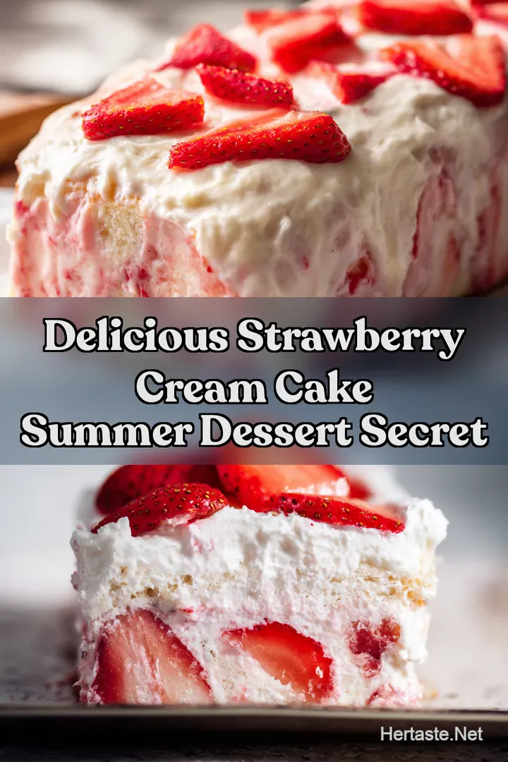Delicious Strawberry Cream Cake Summer Dessert Secret