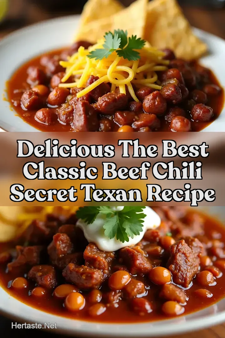 Delicious The Best Classic Beef Chili Secret Texan Recipe