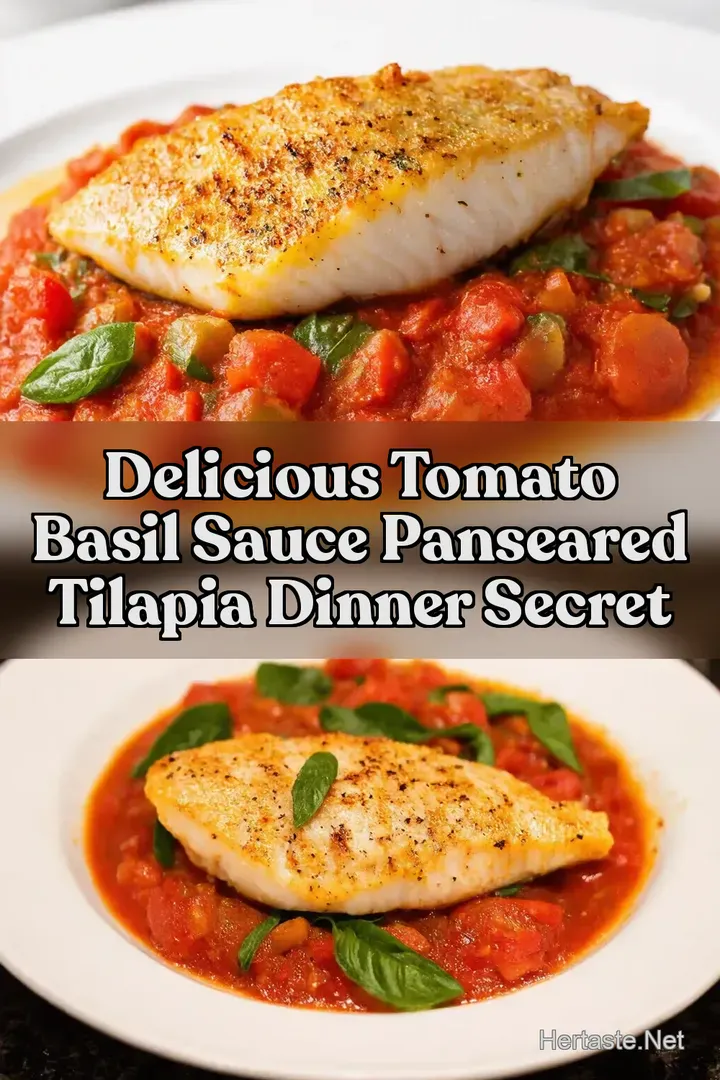 Delicious Tomato Basil Sauce PanSeared Tilapia Dinner Secret