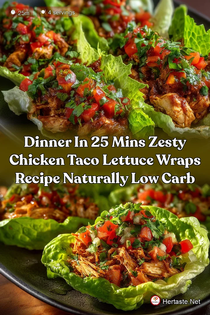 Dinner in 25 Mins Zesty Chicken Taco Lettuce Wraps Recipe Naturally Low Carb