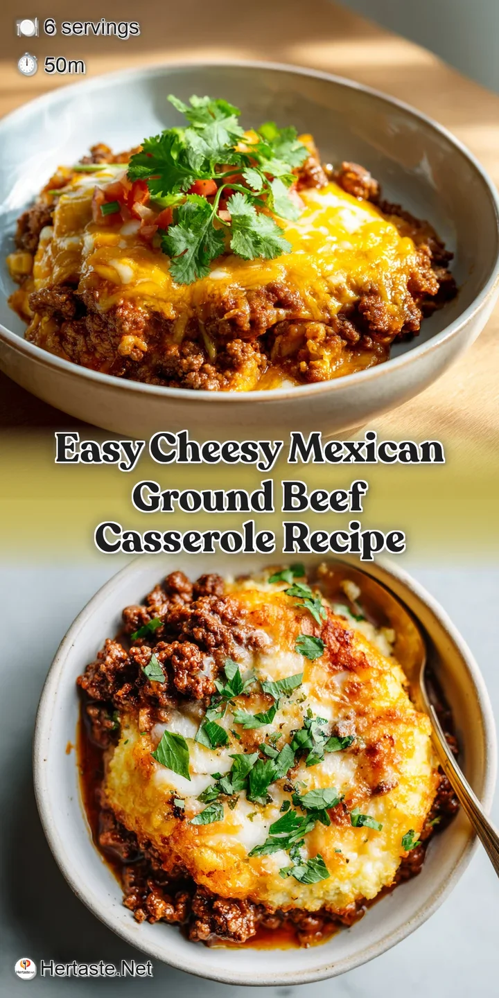Mouthwatering casserole close-up. Rich, browned ground beef, vibrant veggies, and gooey melted cheese create an irresistib...