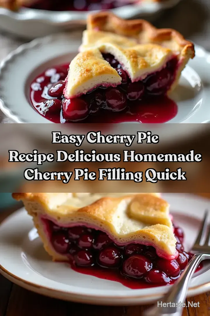 EASY CHERRY PIE Recipe Delicious Homemade Cherry Pie Filling Quick