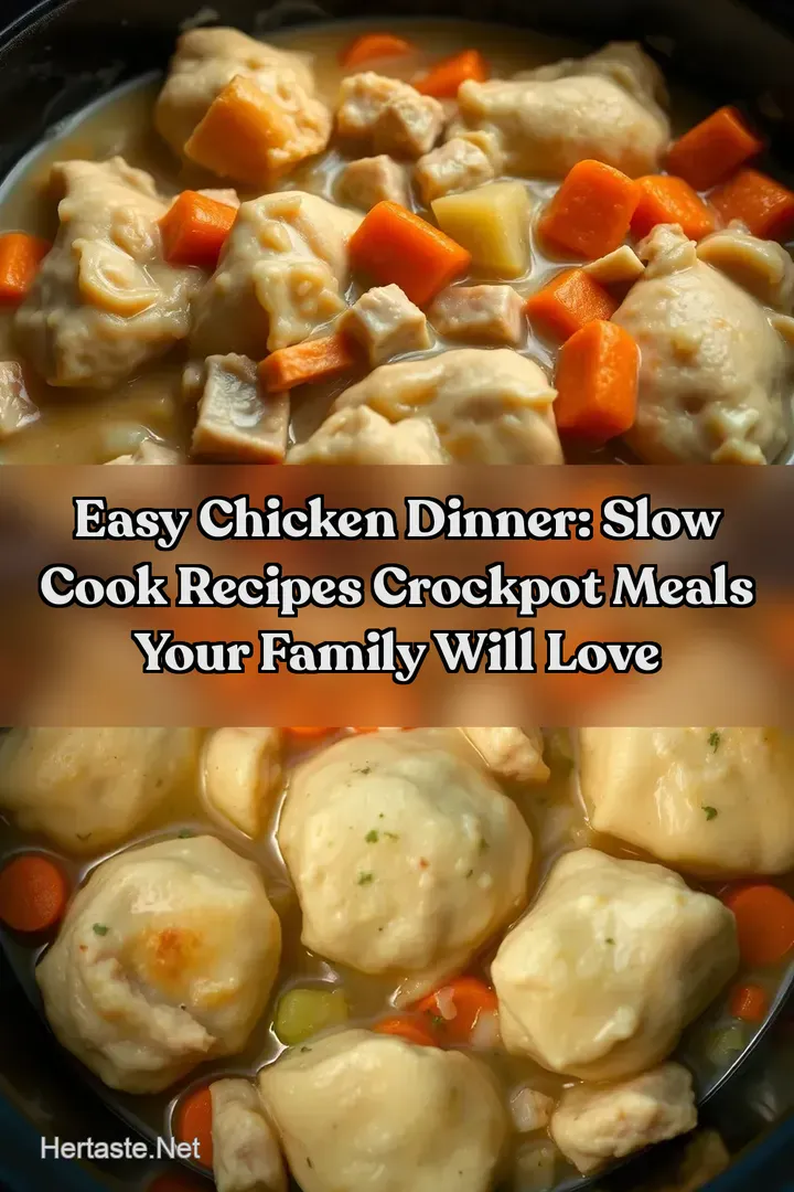 Easy Chicken Dinner: Slow Cook Recipes Crockpot Meals Your Family Will Love