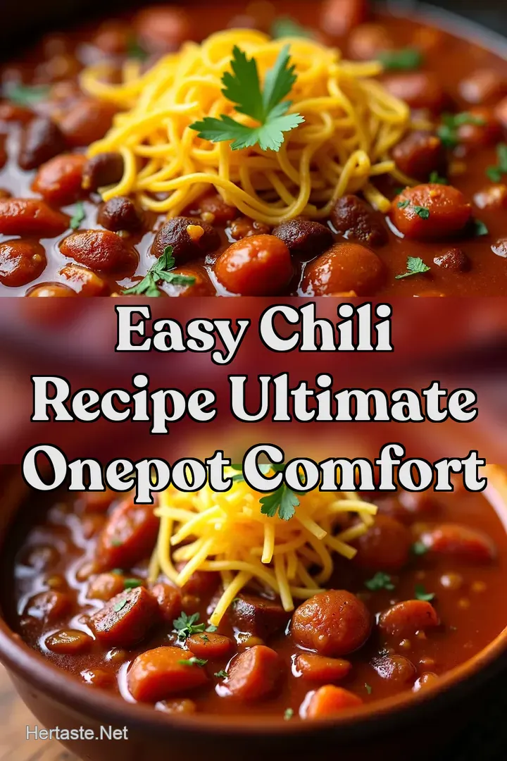 Easy Chili Recipe Ultimate OnePot Comfort