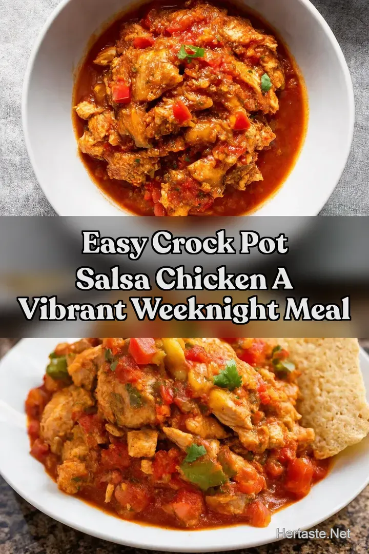 Easy Crock Pot Salsa Chicken A Vibrant Weeknight Meal : PIN FOR LATER Easy Crock Pot Salsa Chicken A Vibrant Weeknight Meal
