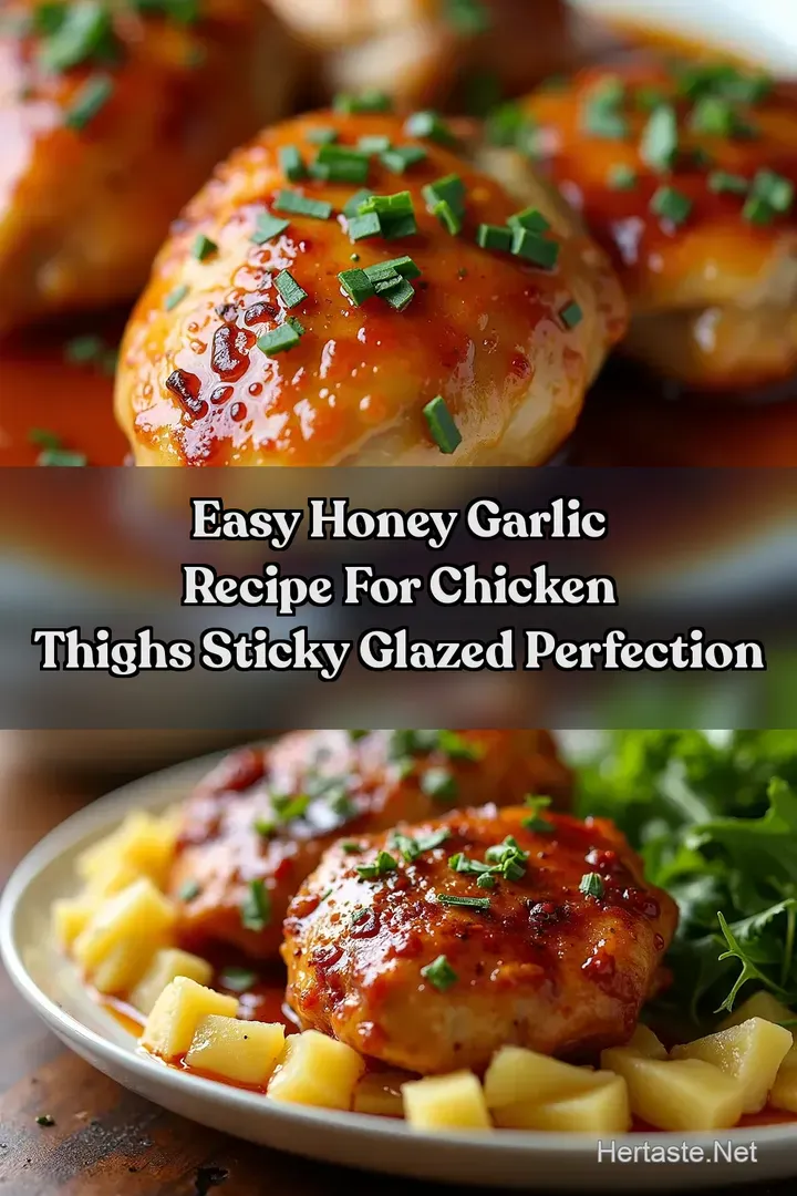 Easy Honey Garlic recipe for chicken thighs Sticky Glazed Perfection