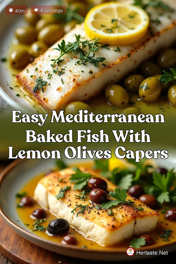 Easy Mediterranean Baked Fish with Lemon Olives Capers