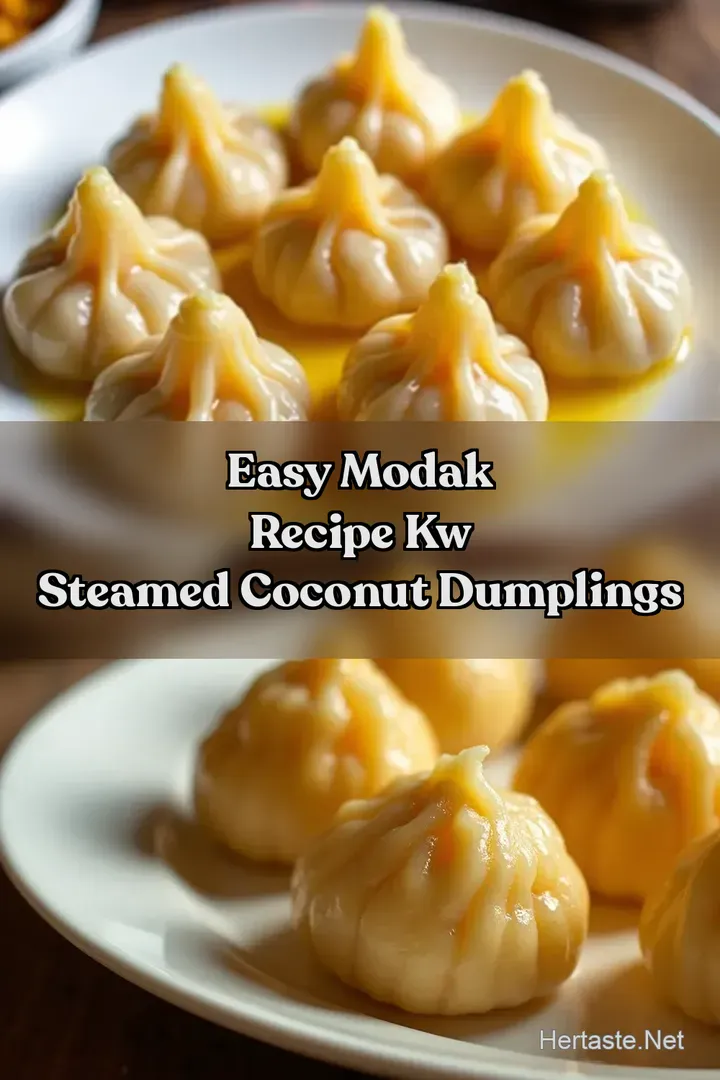 Easy Modak Recipe kw Steamed Coconut Dumplings