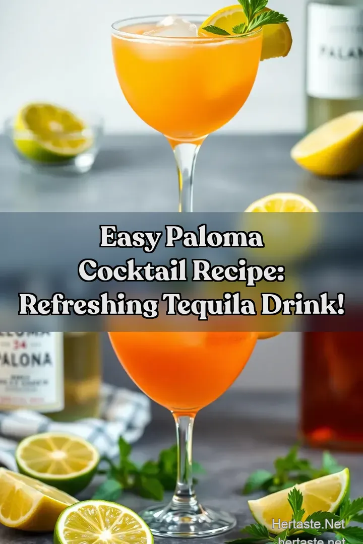 Easy Paloma Cocktail Recipe: Refreshing Tequila Drink! : PIN FOR LATER Easy Paloma Cocktail Recipe: Refreshing Tequila Drink!