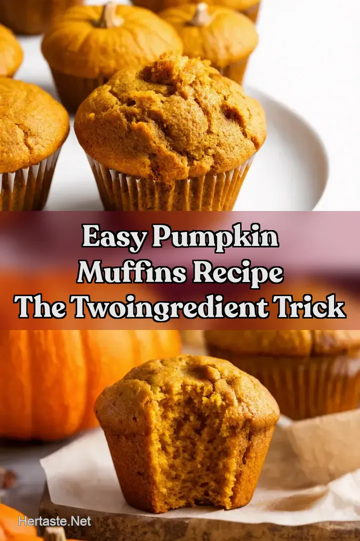 Easy Pumpkin Muffins Recipe The TwoIngredient Trick