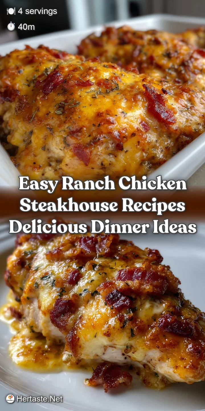 Easy Ranch Chicken Steakhouse Recipes Delicious Dinner Ideas