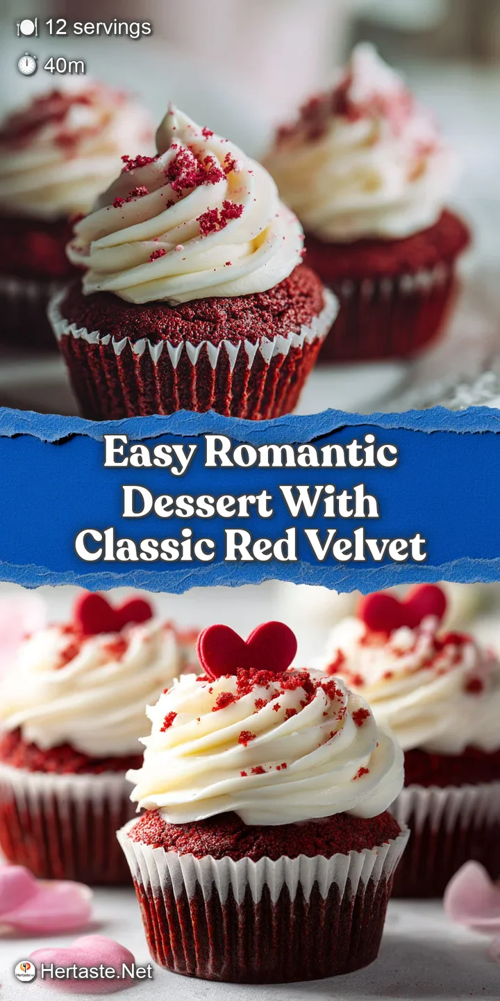 Close-up of a red velvet cupcake, creamy white frosting swirls, and vibrant red sprinkles, invitingly sweet and tangy.