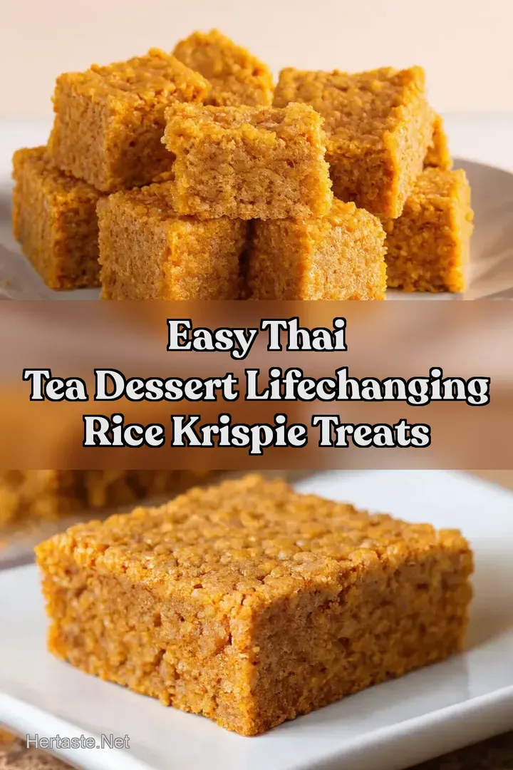 Easy Thai Tea Dessert LifeChanging Rice Krispie Treats