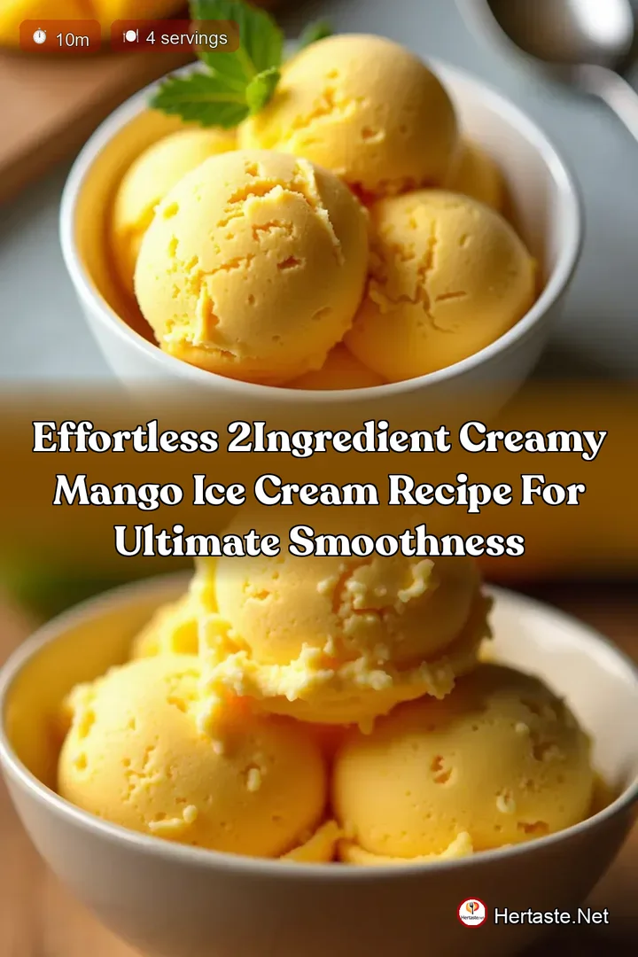 Effortless 2Ingredient Creamy Mango Ice Cream Recipe for Ultimate Smoothness