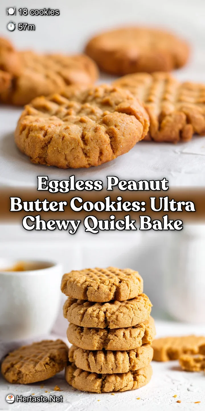 Eggless Peanut Butter Cookies: Ultra Chewy Quick Bake