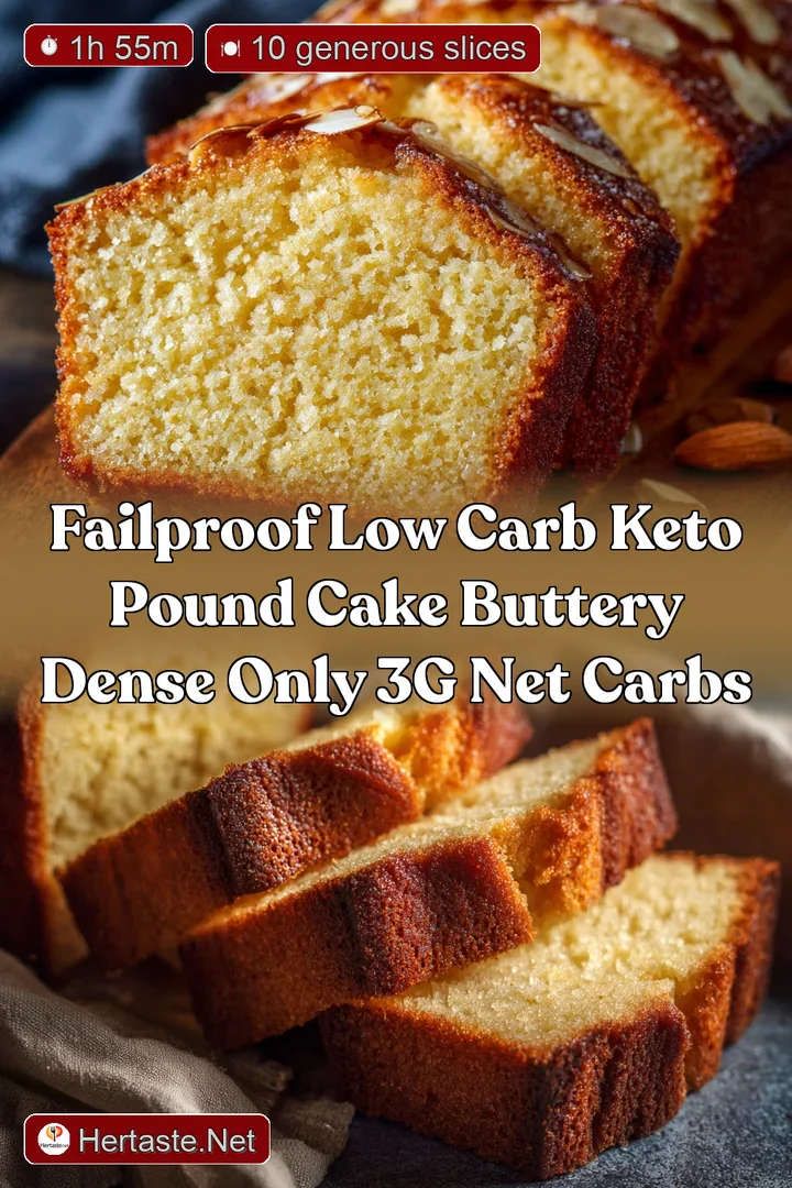 FailProof Low Carb Keto Pound Cake Buttery Dense Only 3g Net Carbs