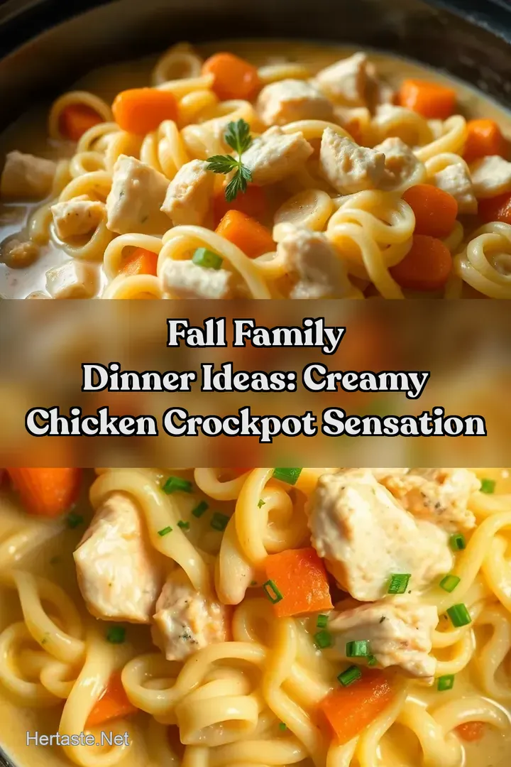 Fall Family Dinner Ideas: Creamy Chicken Crockpot Sensation