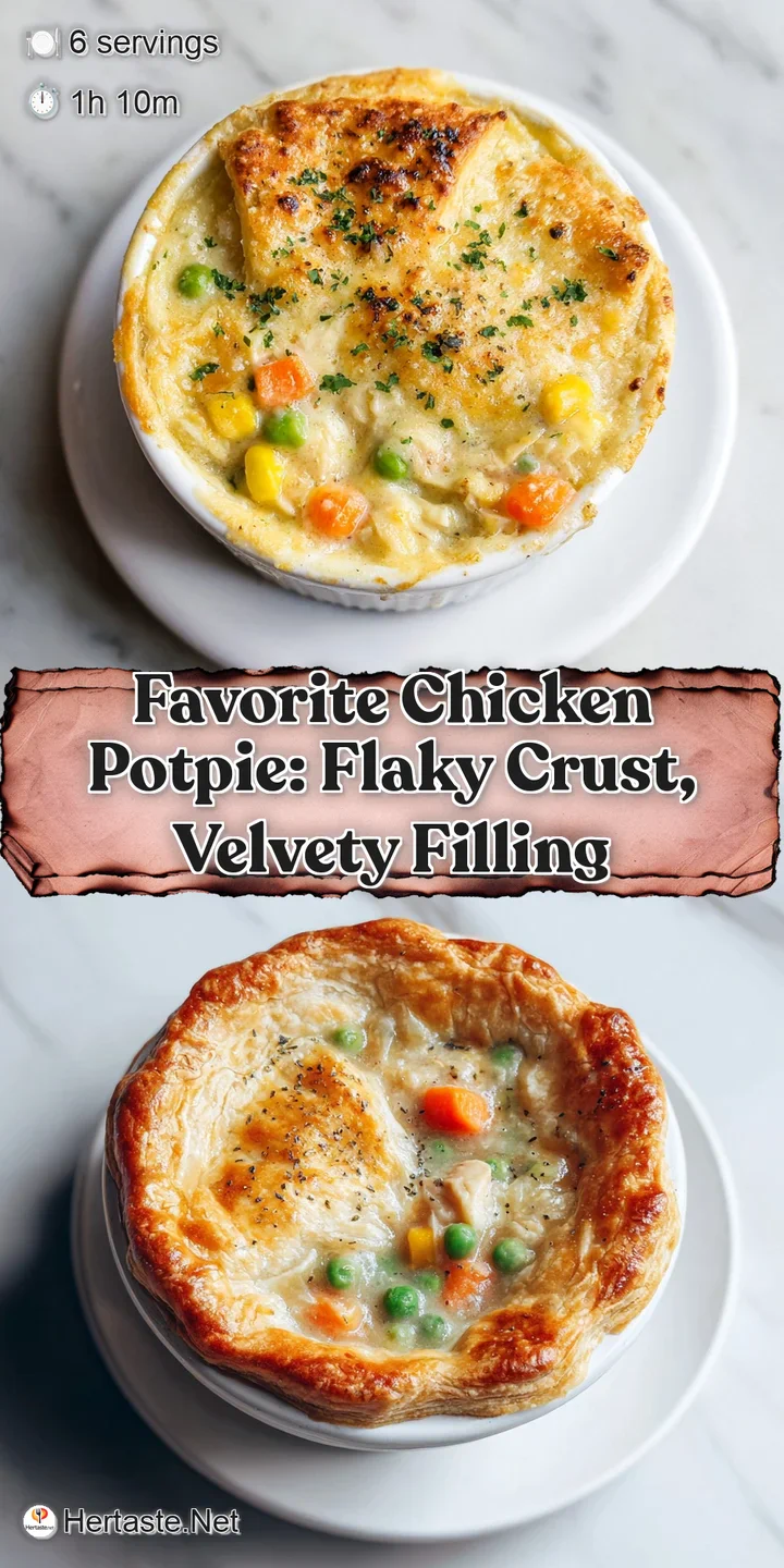 Close-up of bubbling chicken potpie filling with tender chicken, colorful vegetables, and bits of golden crust.