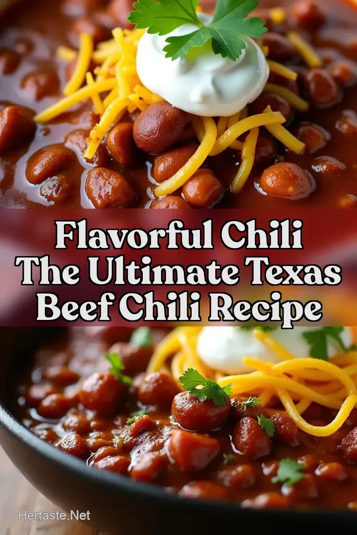 Flavorful Chili The Ultimate Texas Beef Chili Recipe