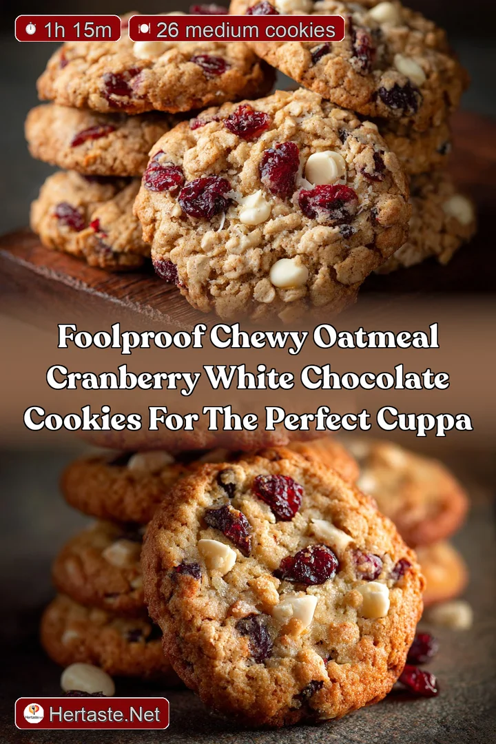 Foolproof Chewy Oatmeal Cranberry White Chocolate Cookies for the Perfect Cuppa