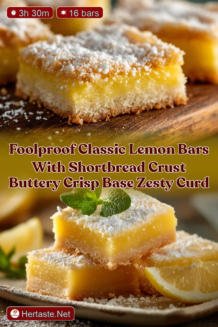 Foolproof Classic Lemon Bars with Shortbread Crust Buttery Crisp Base Zesty Curd