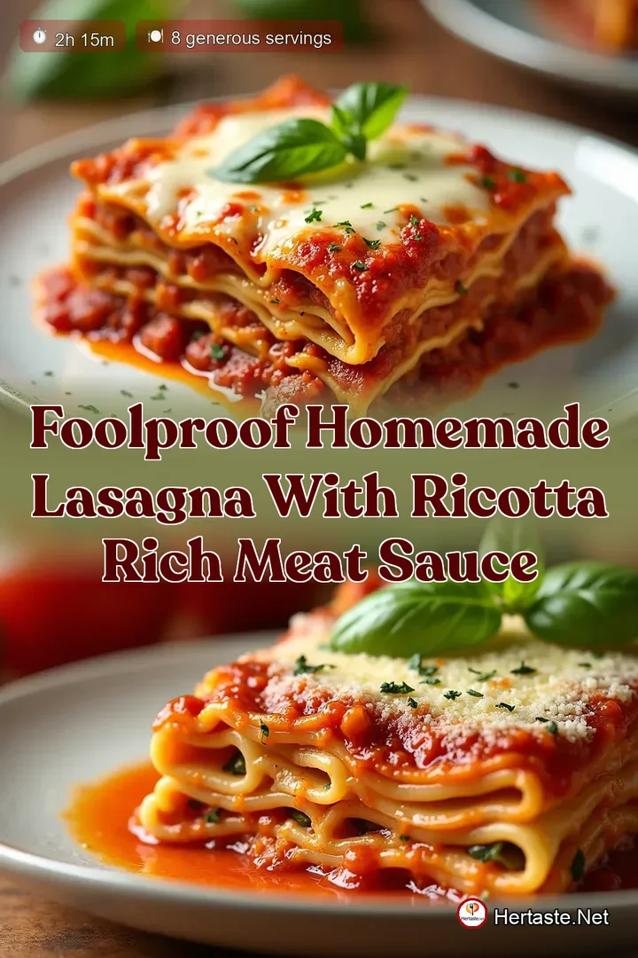 Foolproof Homemade Lasagna with Ricotta Rich Meat Sauce