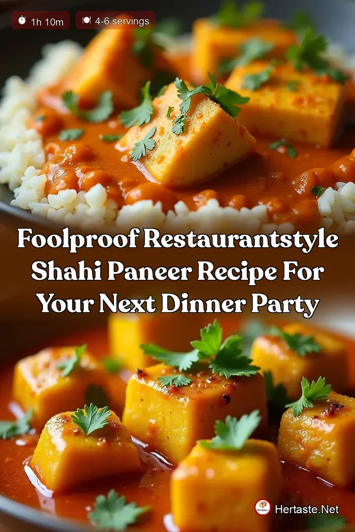 Foolproof RestaurantStyle Shahi Paneer Recipe for Your Next Dinner Party