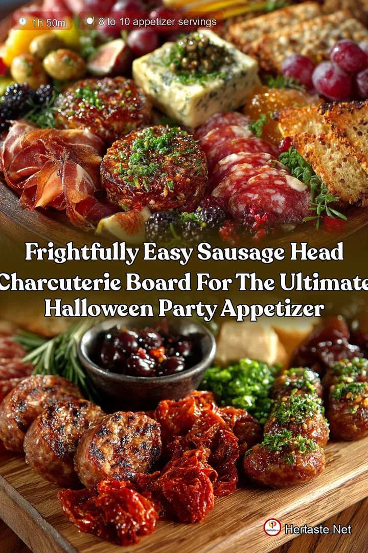 Frightfully Easy Sausage Head Charcuterie Board for the Ultimate Halloween Party Appetizer