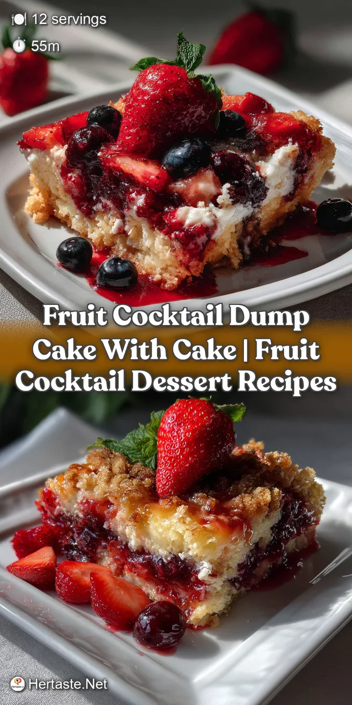 Fruit Cocktail Dump Cake with Cake | Fruit Cocktail Dessert Recipes