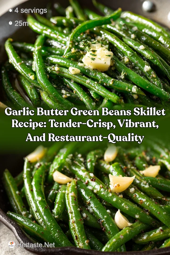 Garlic Butter Green Beans Skillet Recipe: Tender-Crisp Vibrant and Restaurant-Quality
