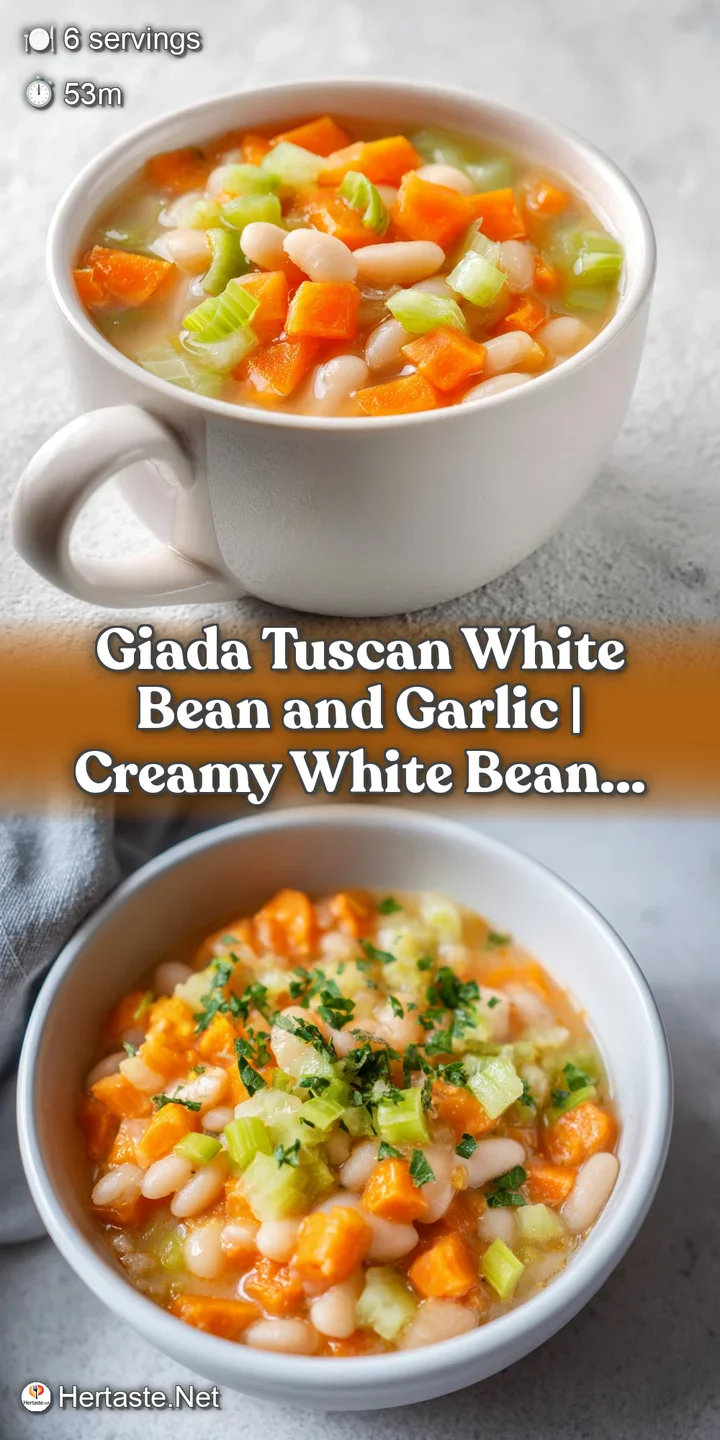 Close-up of creamy white beans with glistening olive oil pools and toasted golden garlic cloves on top.