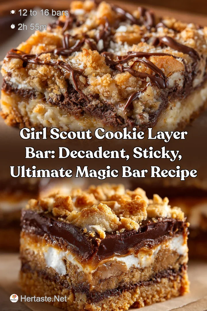 Girl Scout Cookie Layer Bar: Decadent Sticky Ultimate Magic Bar Recipe
