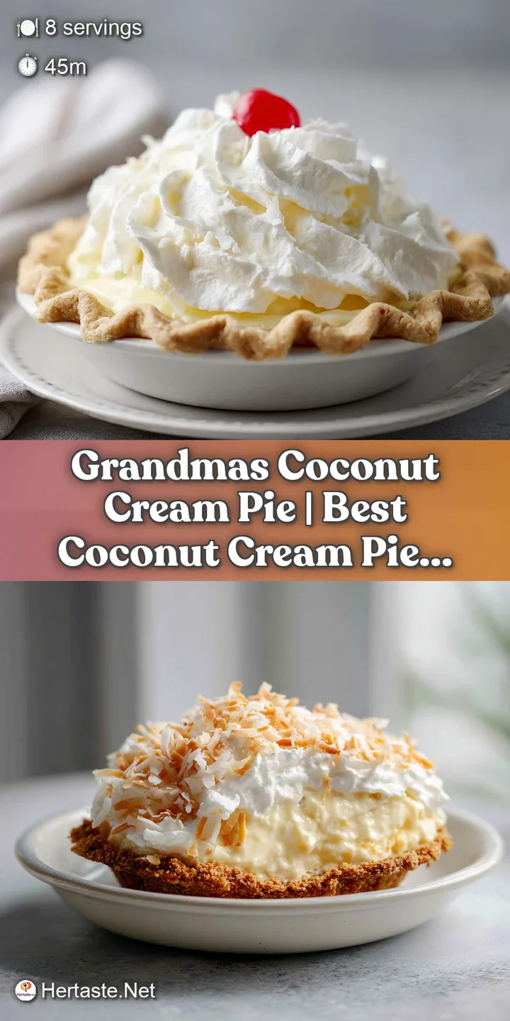 Close-up of a fluffy meringue peak glistening over luscious coconut cream filling