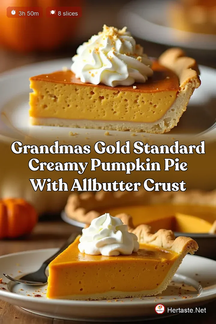Grandmas Gold Standard Creamy Pumpkin Pie with AllButter Crust