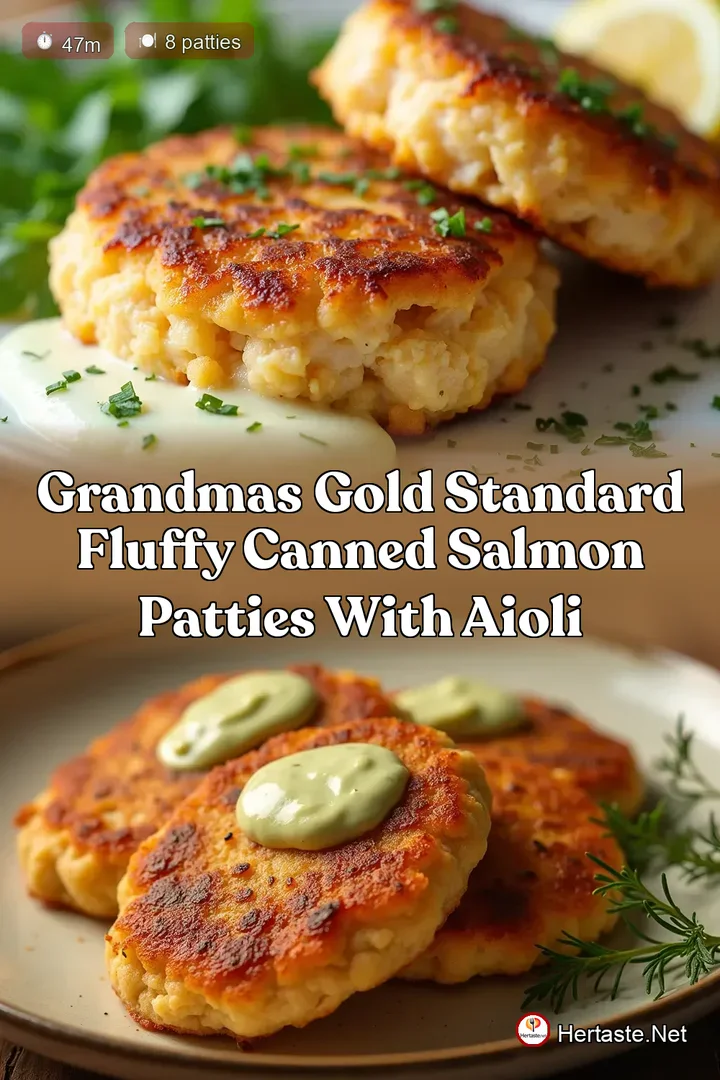 Grandmas Gold Standard Fluffy Canned Salmon Patties with Aioli