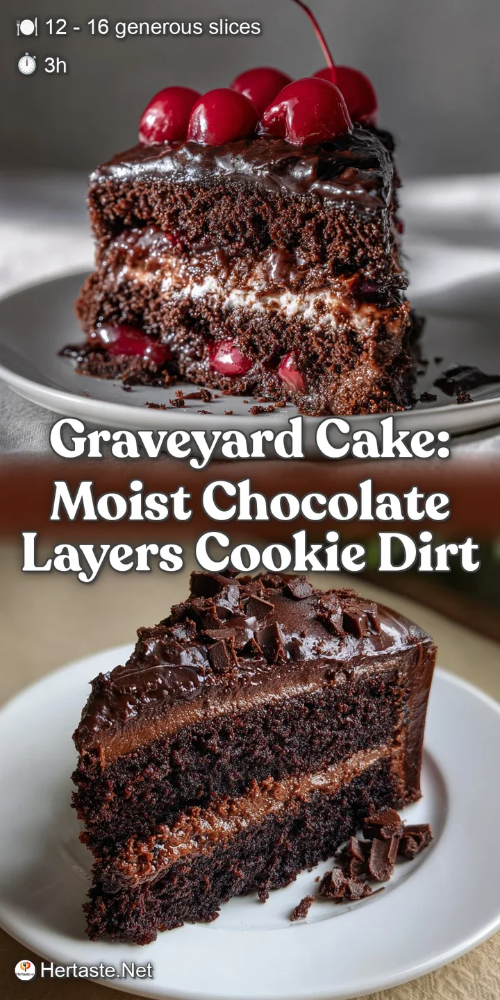 Graveyard Cake: Moist Chocolate Layers Cookie Dirt