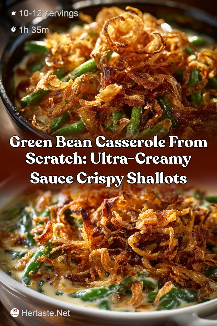 Green Bean Casserole From Scratch: Ultra-Creamy Sauce Crispy Shallots