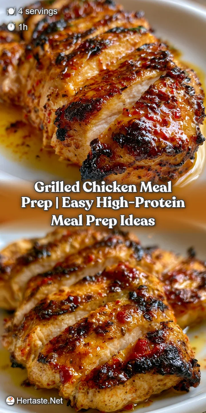Close-up of glistening grilled chicken with dark sear marks, garnished with fresh parsley and cracked black pepper.