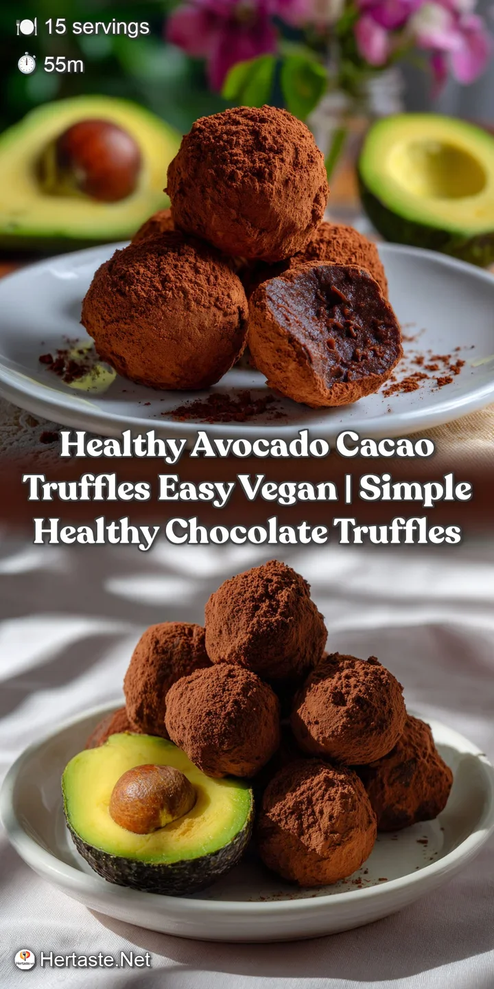 Healthy Avocado Cacao Truffles Easy Vegan | Simple Healthy Chocolate Truffles