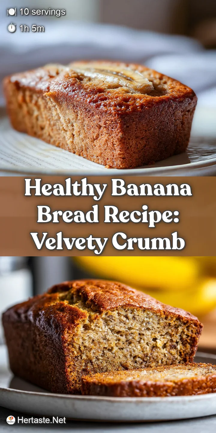 Close-up of banana bread slice showing moist crumb and caramelized edges. The steam evokes a feeling of warm, homemade goo...