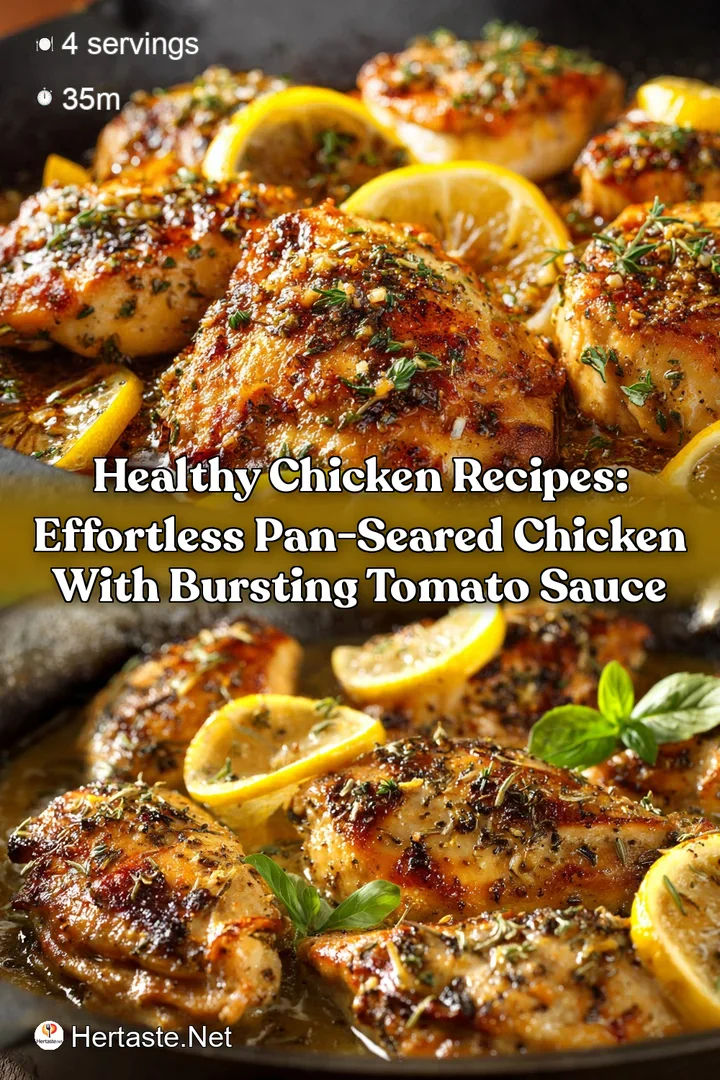 Healthy Chicken Recipes: Effortless Pan-Seared Chicken with Bursting Tomato Sauce