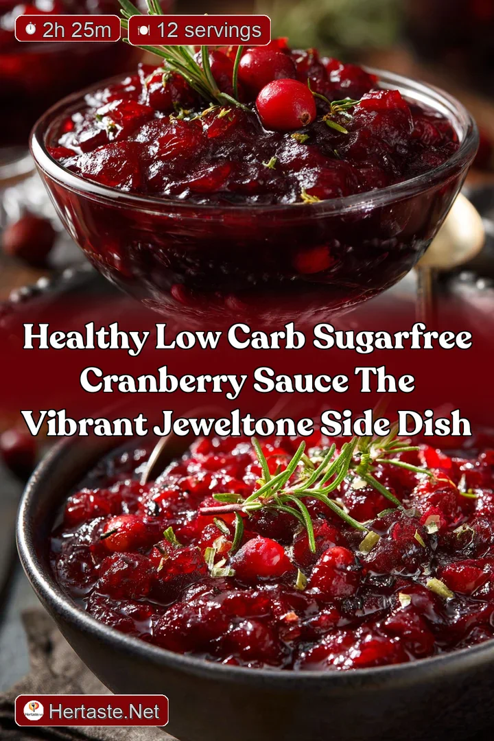 Healthy Low Carb SugarFree Cranberry Sauce The Vibrant JewelTone Side Dish