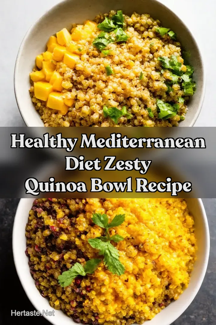 Healthy Mediterranean Diet Zesty Quinoa Bowl Recipe